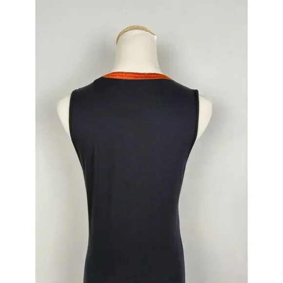 Christian Lacroix Bazar Floral Embroidered Dress M Blue Sleeveless Designer Y2K - Picture 5 of 9
